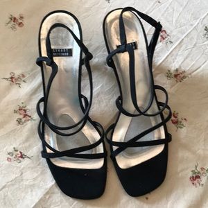Stuart Weitzman Brace black dress sandals